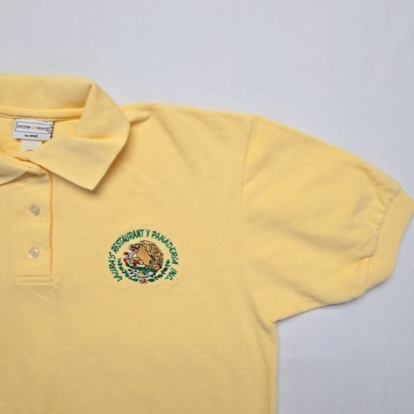 Vintage Mexican Restaurant & Bakery Polo Medium Embroidered Logo Yellow Shirt - Picture 5 of 10